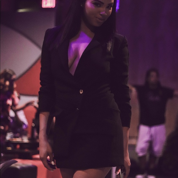 House of CB Draped Tuxedo dress - Picture 4 of 5